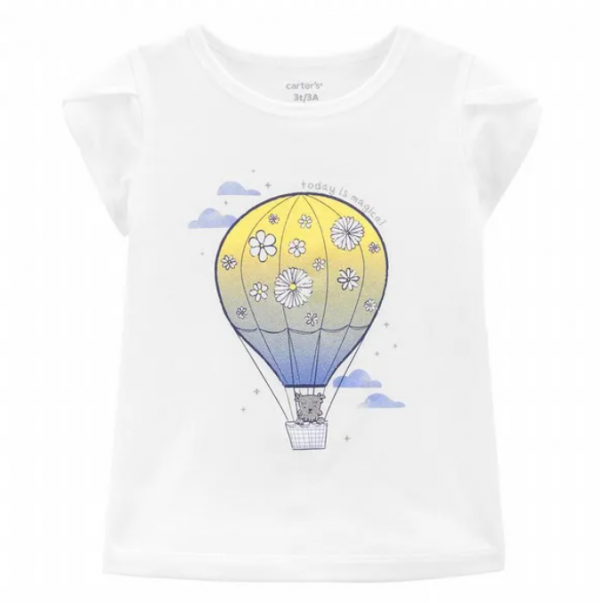 Kaos dengan gambar balon udara